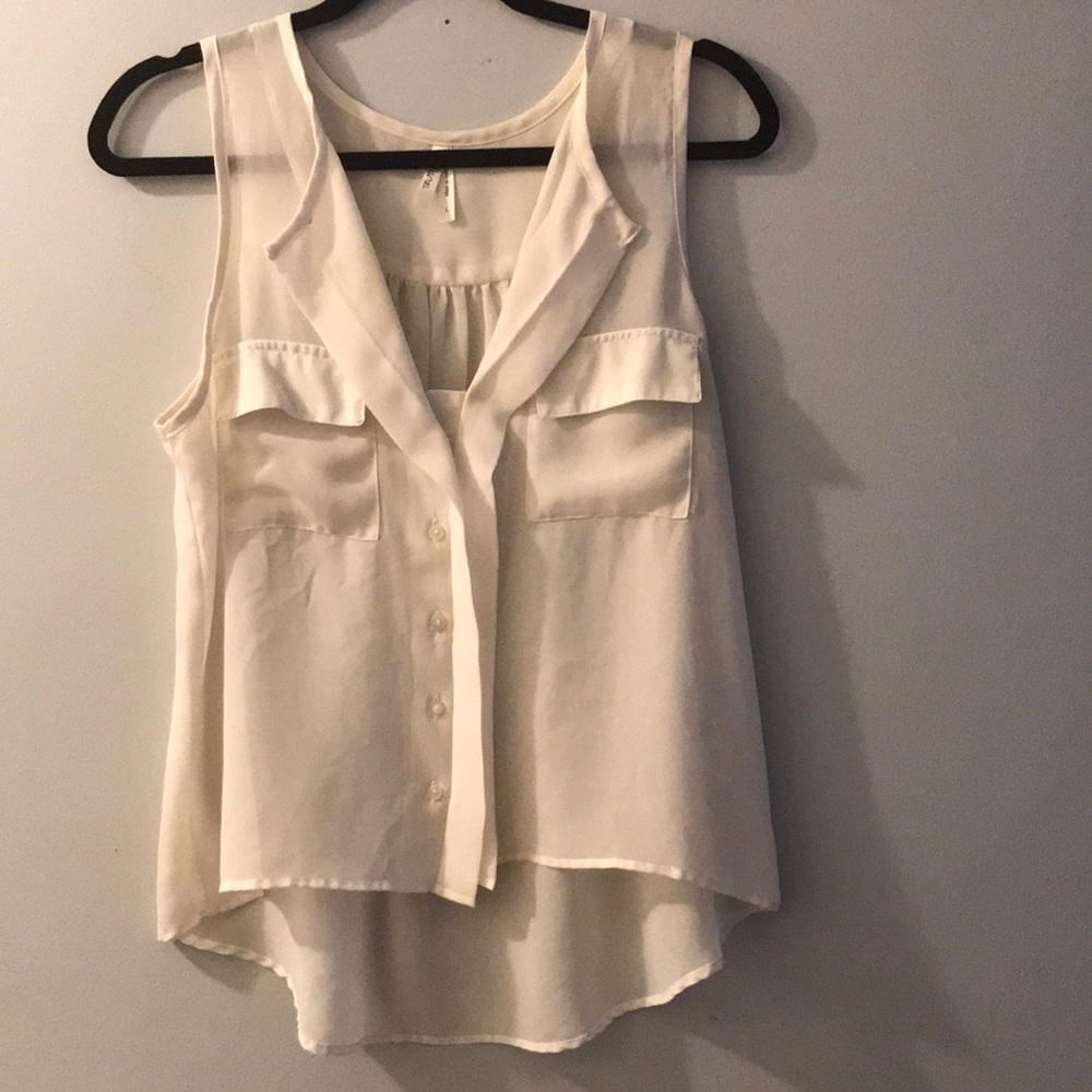 Sheer white blouse